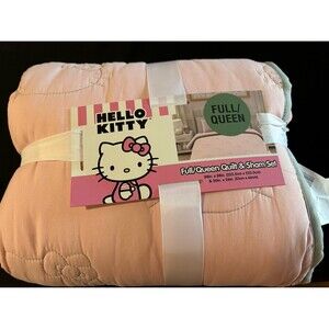 Hello kitty full queen comforter quilt and sham set